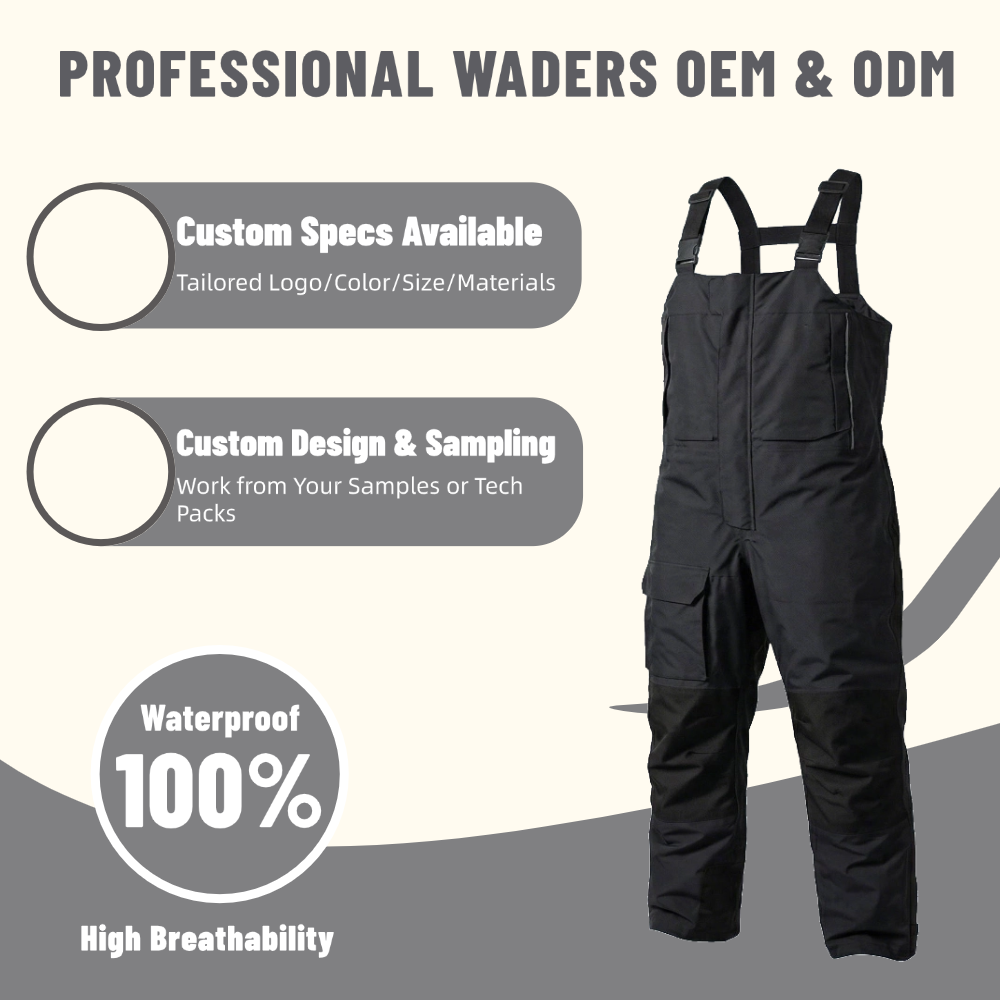 Custom OEM Durable 3 Layer Breathable Waterproof Waders Chest Unisex for Fishing Hunting Outdoor